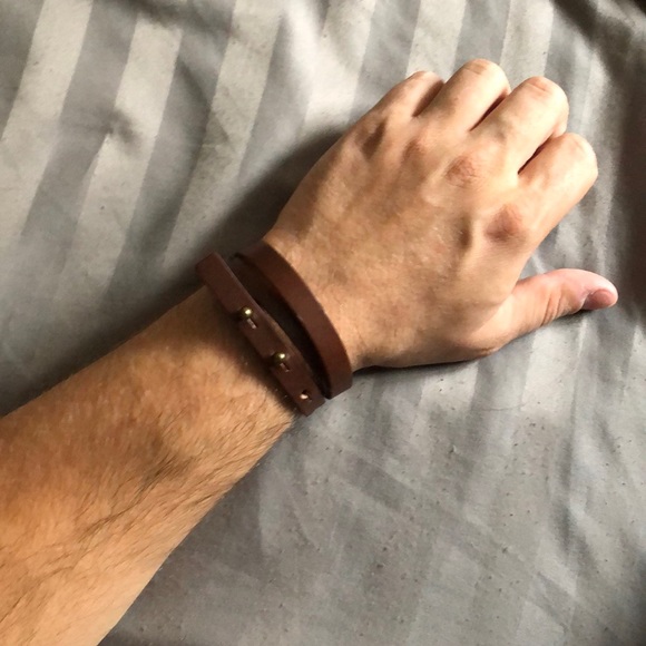 H&M Other - Men’s Adjustable leather wrap braclet